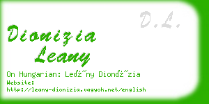 dionizia leany business card